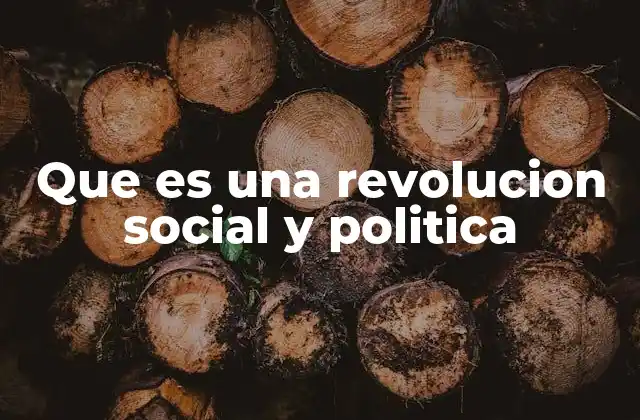 Que es una Revolucion Social y Politica