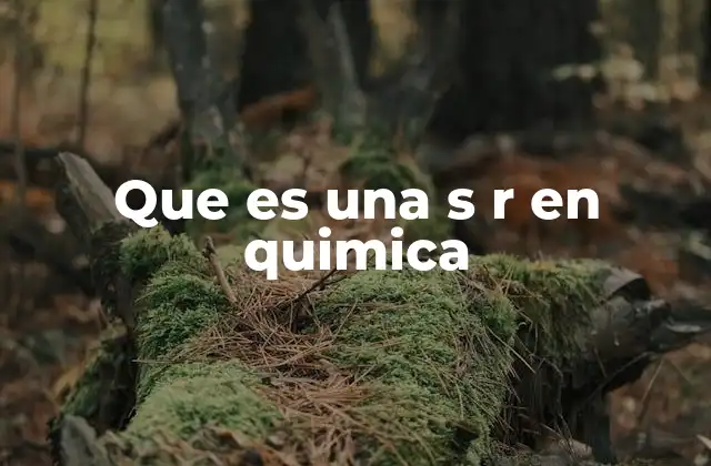 Que es una S R en Quimica