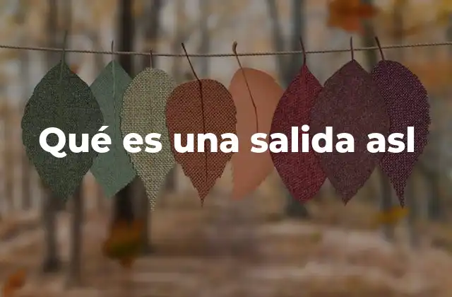 Qué es una Salida Asl