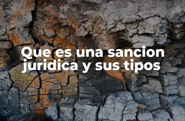 Que es una Sancion Juridica y Sus Tipos