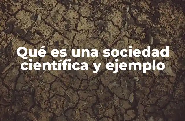 Qué es una Sociedad Científica y Ejemplo