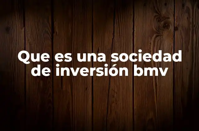 Que es una Sociedad de Inversión Bmv 2 El rol de las sociedades de inversión en el mercado bursátil
