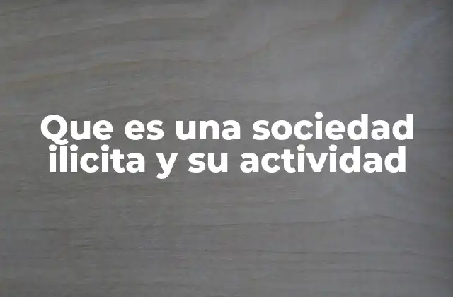 Que es una Sociedad Ilicita y Su Actividad 2 El impacto de las estructuras criminales en la sociedad