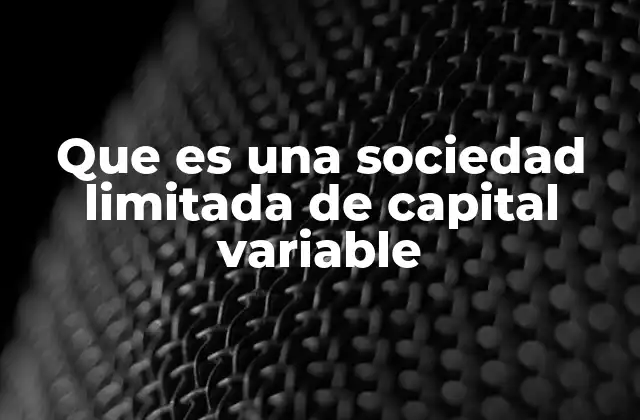 Características de las sociedades limitadas de capital variable