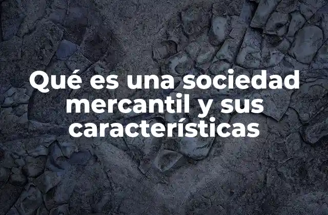 Qué es una Sociedad Mercantil y Sus Características
