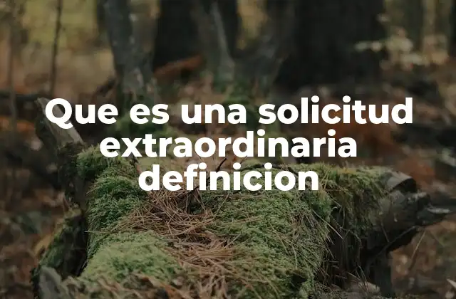Diferencias entre una solicitud ordinaria y una extraordinaria