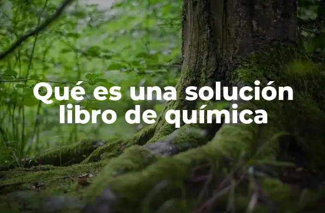 Qué es una Solución Libro de Química