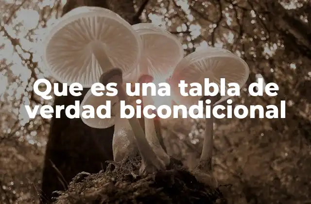 Que es una Tabla de Verdad Bicondicional