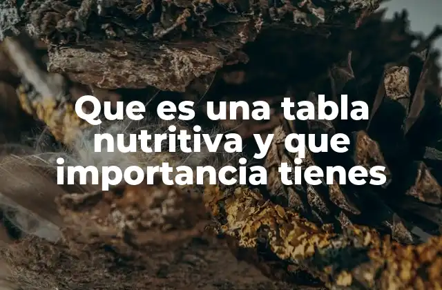 Que es una Tabla Nutritiva y que Importancia Tienes 2 Cómo ayudan las tablas nutricionales a mejorar la salud