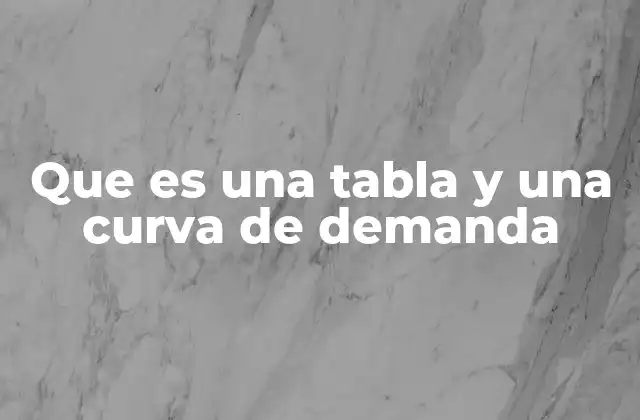 La relación entre precios y cantidad demandada