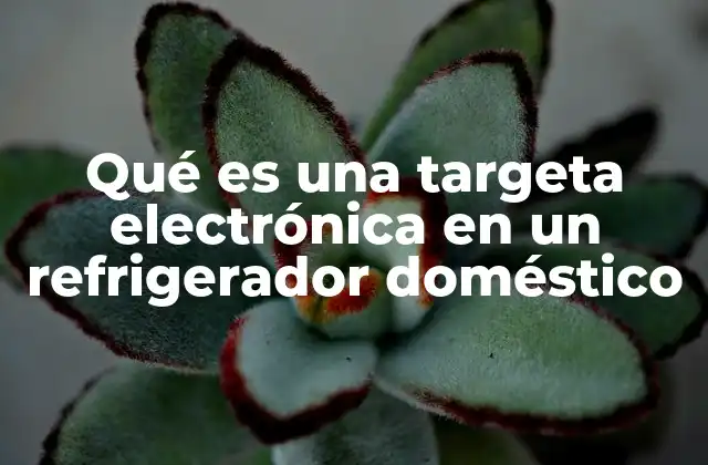 Qué es una Targeta Electrónica en un Refrigerador Doméstico