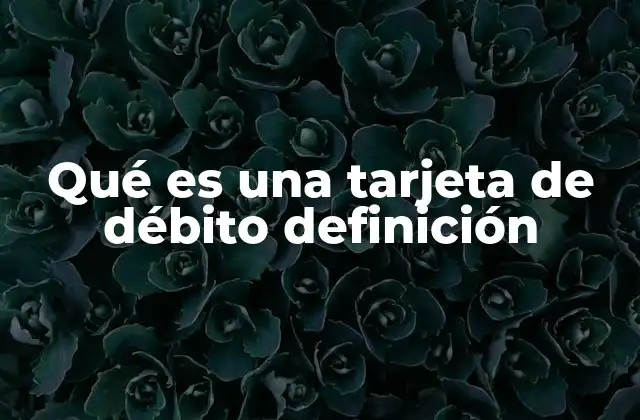 Qué es una Tarjeta de Débito Definición 2 Cómo funciona una tarjeta de débito