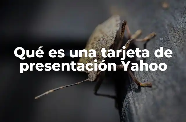 Qué es una Tarjeta de Presentación Yahoo