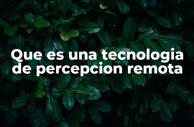 Que es una Tecnologia de Percepcion Remota 2 Cómo funciona la observación desde distancias controladas