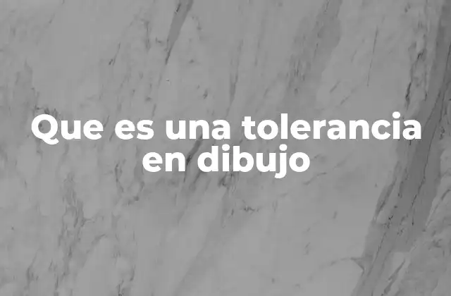 Que es una Tolerancia en Dibujo