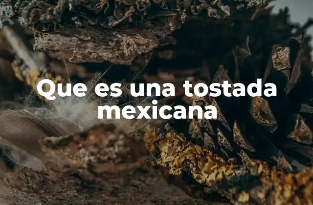 Que es una Tostada Mexicana