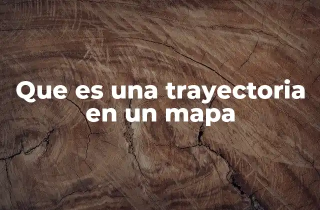 Que es una Trayectoria en un Mapa