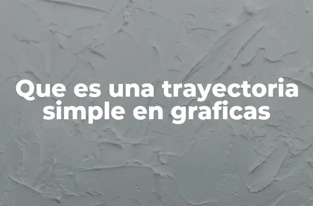 Que es una Trayectoria Simple en Graficas