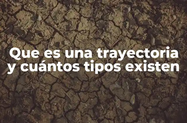 Que es una Trayectoria y Cuántos Tipos Existen