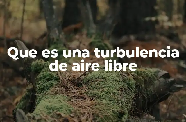 Que es una Turbulencia de Aire Libre