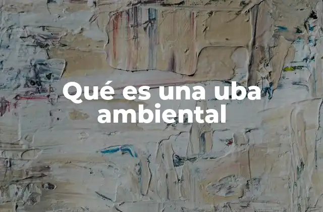 Qué es una Uba Ambiental