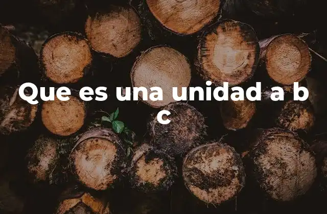 Que es una Unidad a B C