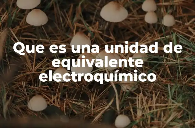 Que es una Unidad de Equivalente Electroquímico