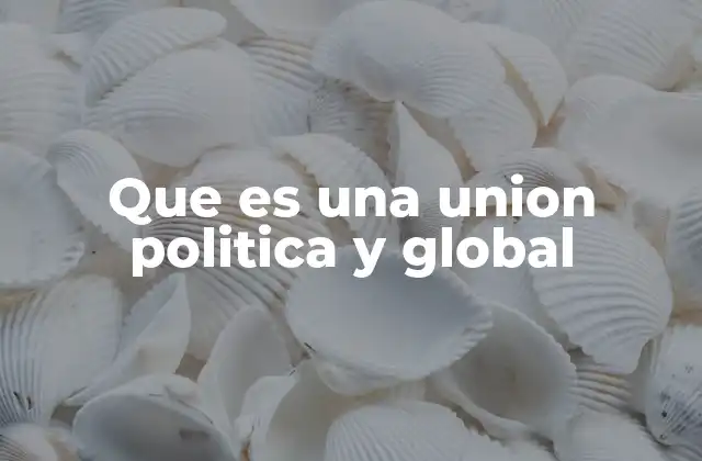 Que es una Union Politica y Global