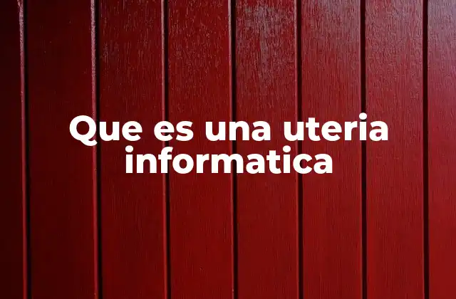 Que es una Uteria Informatica