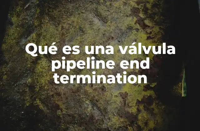 Qué es una Válvula Pipeline End Termination