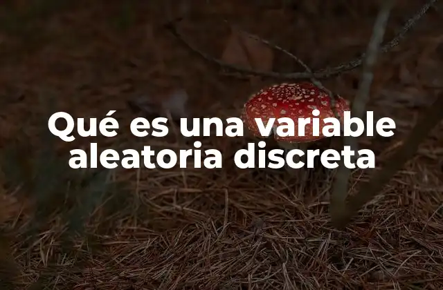 Qué es una Variable Aleatoria Discreta