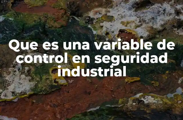 El papel de las variables de control en la prevención de riesgos industriales