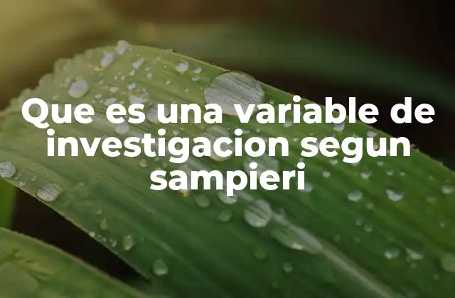 El rol de las variables en la investigación científica