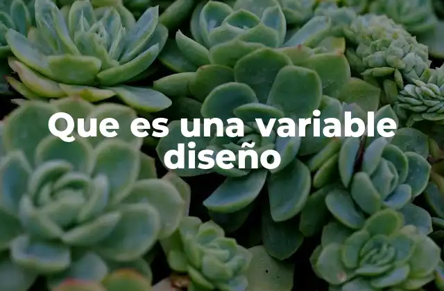 Que es una Variable Diseño 2 La importancia de las variables en el proceso de diseño