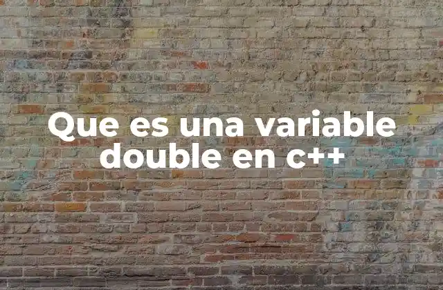 Que es una Variable Double en C++