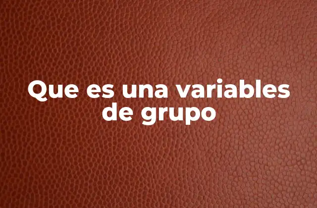 Cómo las variables de grupo influyen en el análisis estadístico