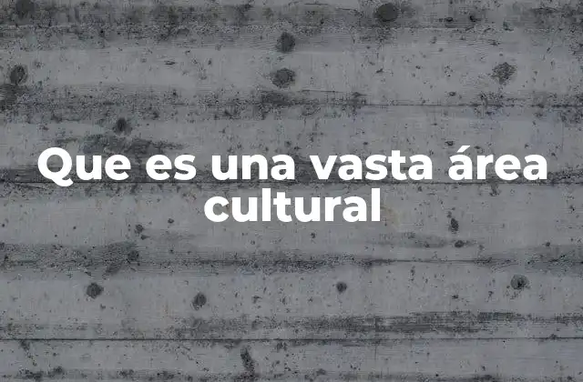 Que es una Vasta Área Cultural