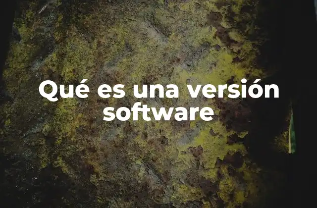 Qué es una Versión Software