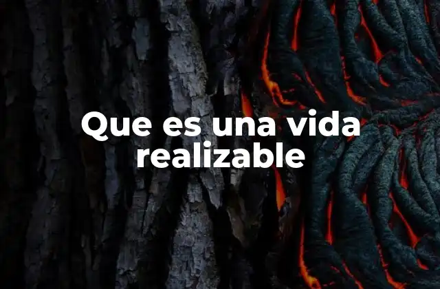 Que es una Vida Realizable