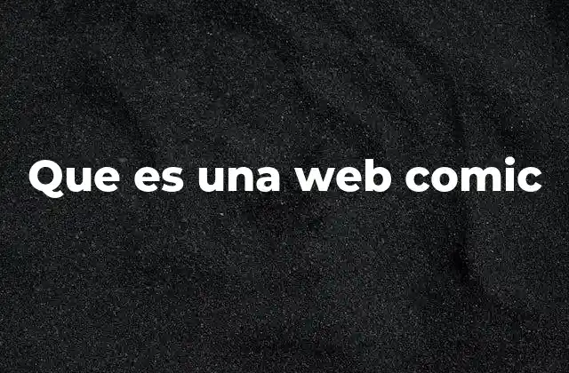 Que es una Web Comic
