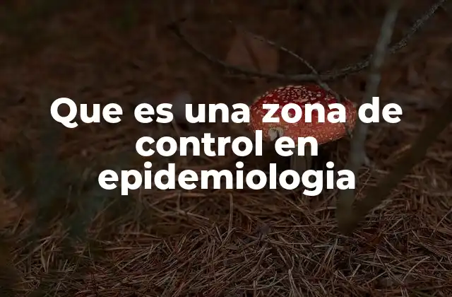 Que es una Zona de Control en Epidemiologia