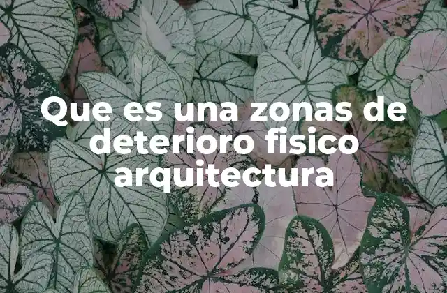 Factores que contribuyen al deterioro de estructuras