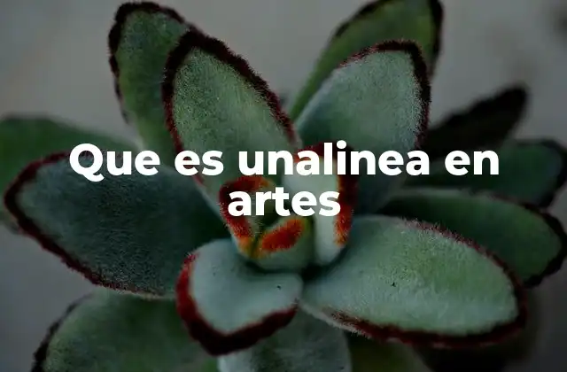 Que es Unalinea en Artes