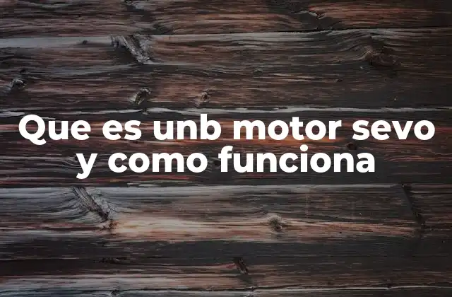 Que es Unb Motor Sevo y como Funciona