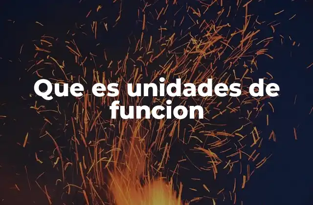 Que es Unidades de Funcion 2 Cómo las unidades de función optimizan procesos industriales