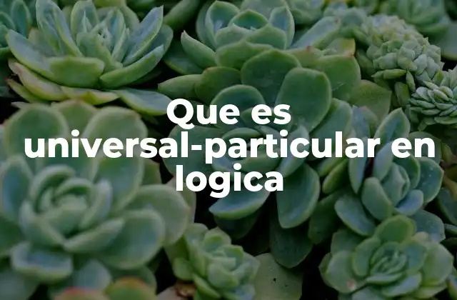 Que es Universal-particular en Logica 2 La importancia de los cuantificadores en la distinción universal-particular