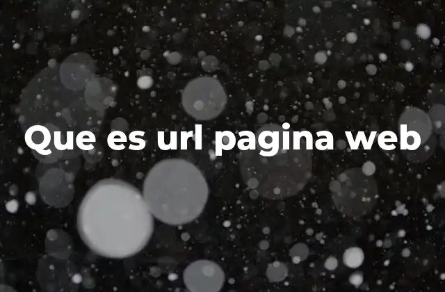 Que es Url Pagina Web