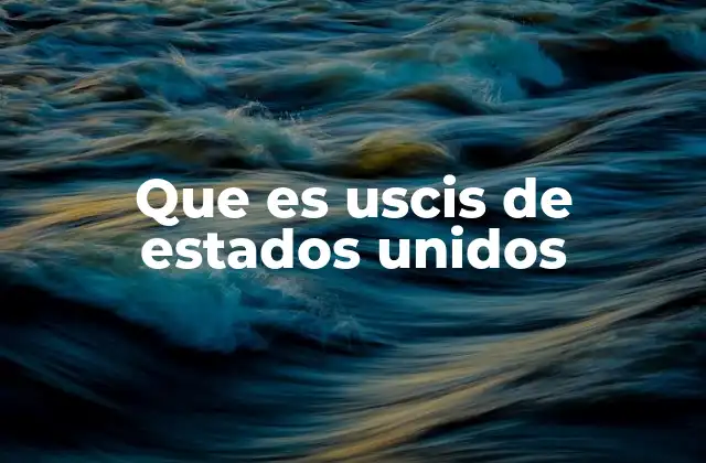 Que es Uscis de Estados Unidos