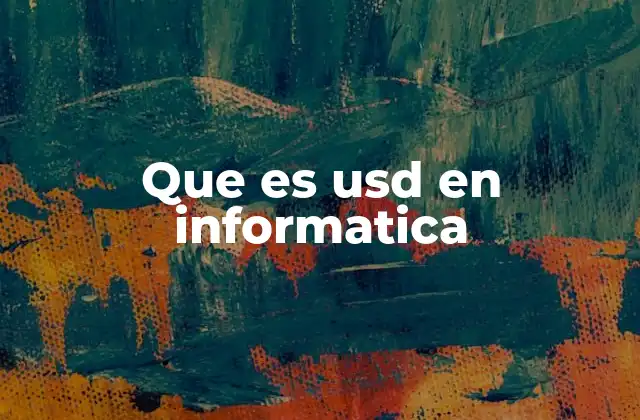 Que es Usd en Informatica