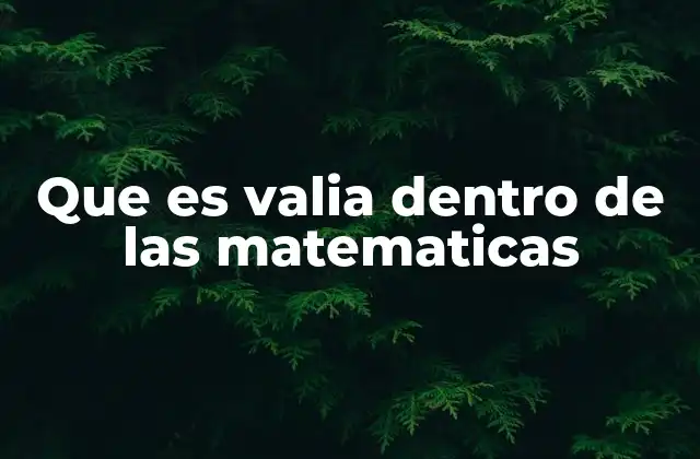 La importancia de la valía en el contexto matemático